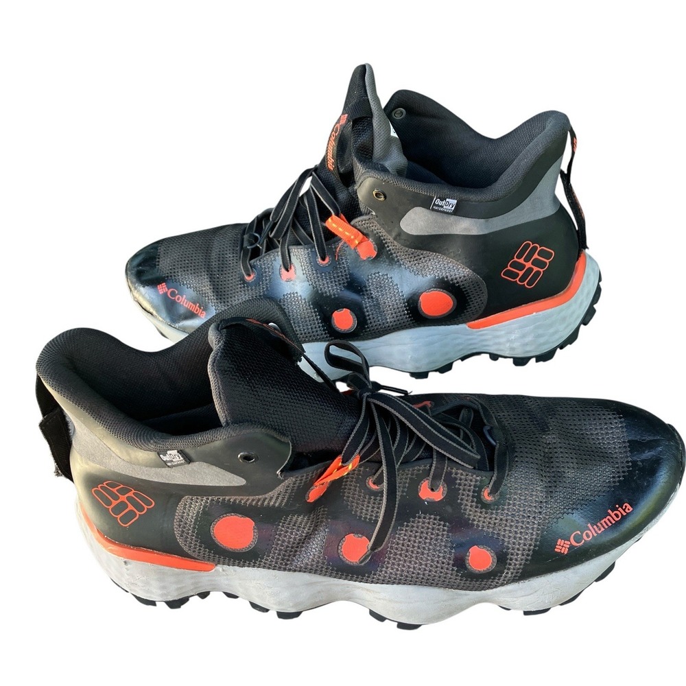 Columbia Men 15 Escape Thrive Endure OutDry Waterproof Hiking Shoes Orange Gray